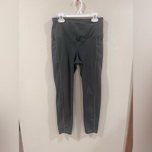 Gaiam Dark Green/Grey Leggings - Size Small